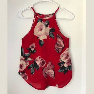 Abercrombie & Fitch High Neck Floral Tank Top XS